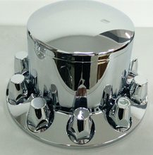 Chrome rear axle wheel cover with 33mm removable nut covers